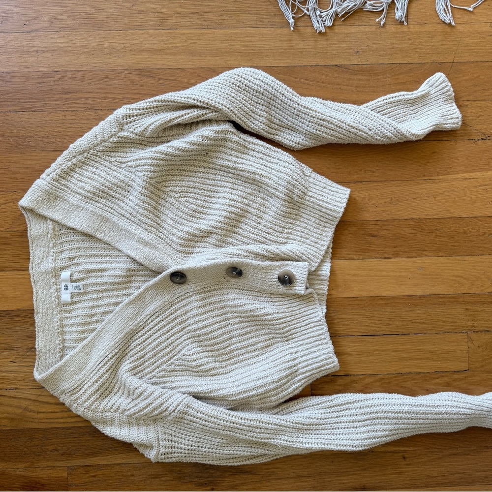 Cozy Cream Button-Up Sweater